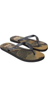 2024 Rip Curl Hombres Open Toe Search Bloom Flip Flop 1BFMOT - Black / Olive